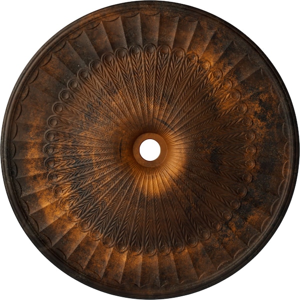 Ekena Millwork Galveston Ceiling Medallion (Fits Canopies up to 5 7/8"), 51"OD x 3 5/8"ID x 3 3/8"P, Rust CM51GLRUS - main